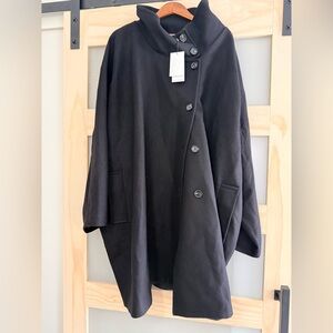 Universal Standard Marlo Cocoon Coat – Black – 3X – NWT